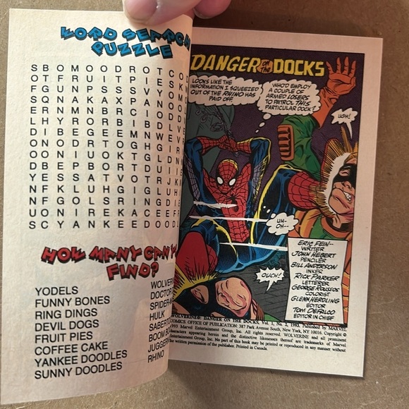 VTG tiny comic book Spiderman and Wolverine Sabretooth on the Sound #2 of 4 part - Picture 3 of 5